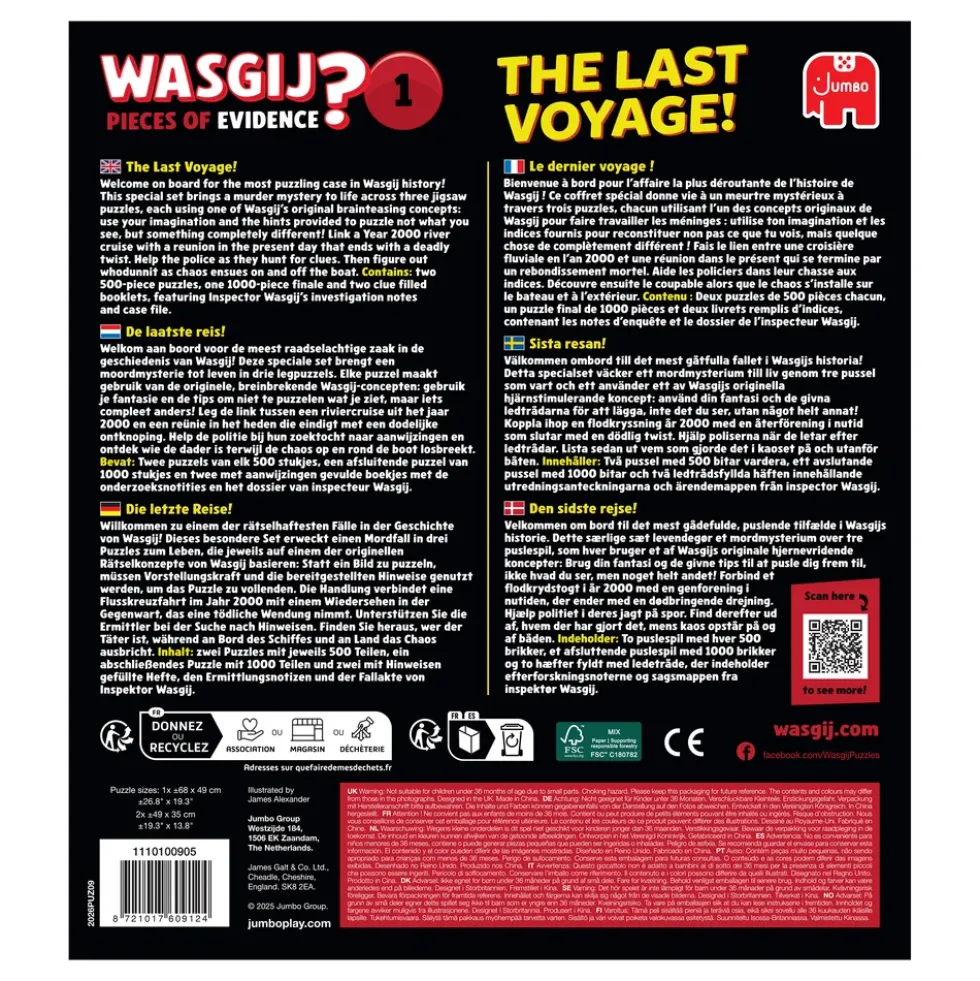Wasgij The last voyage 2x500 1x1000 brikker