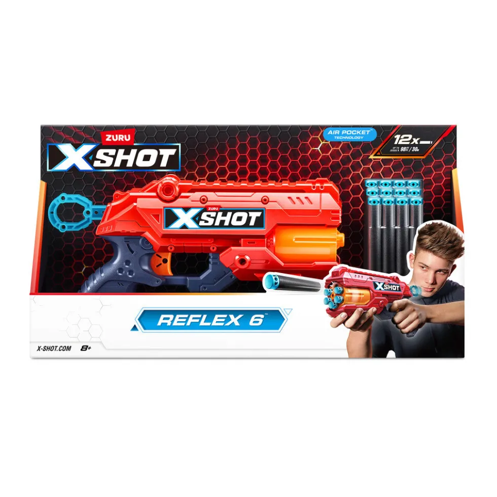 Xshot excel reflex 6 blaster med 12 darts