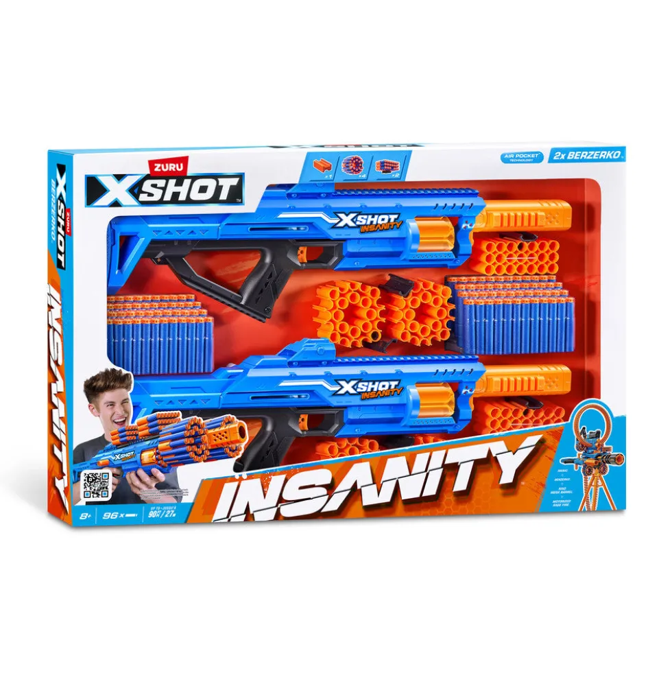 XSHOT Insanity Berzerko, 2-pak med 96 darts